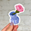 Autocollant Vase & Flower