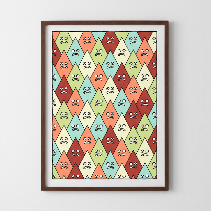 Affiche 'Big Ben vous regarde - variante tapis vintage'