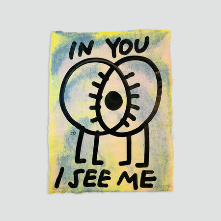 Oeuvre originale jaune 'In you I see me'