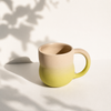 Tasse moyenne rose-jaune en céramique