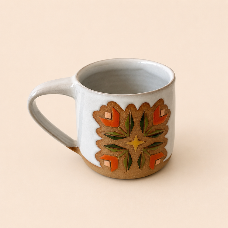 Tasse Tulipe orange et vert