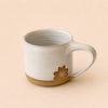 Grande tasse Étoile de courtepointe rose, orange et vert
