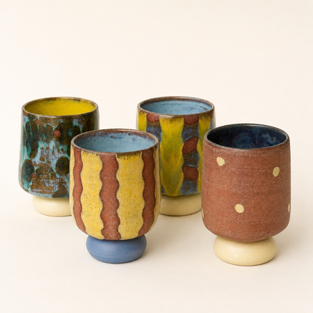 Gobelet à motifs en céramique [couleurs variées]