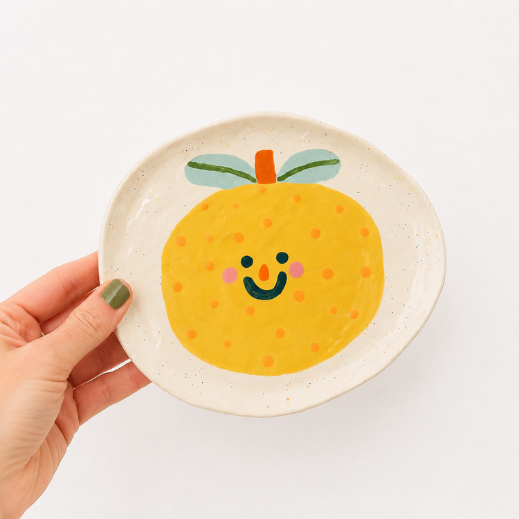 Coupelle ronde Happy Lemon en céramique