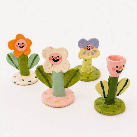 Figurine Flower Buddy en céramique [plusieurs modèles]