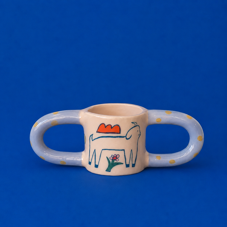 Tasse double anse Chèvre