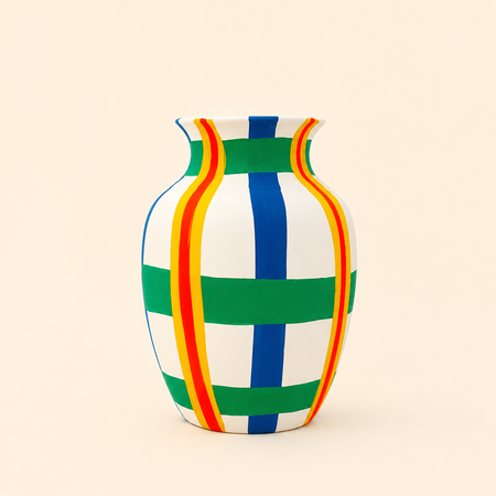 Grande vase Spring Plaid