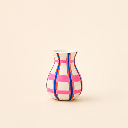 Mini vase Plaid