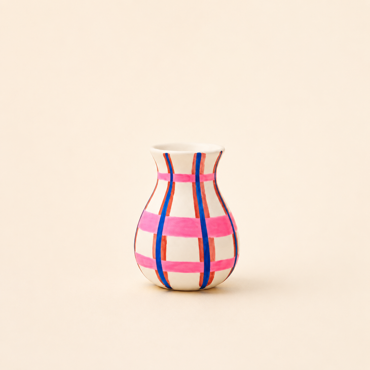 Mini vase Plaid