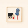 Oeuvre collage Maison en céramique