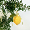Ornement citron en laine recyclée
