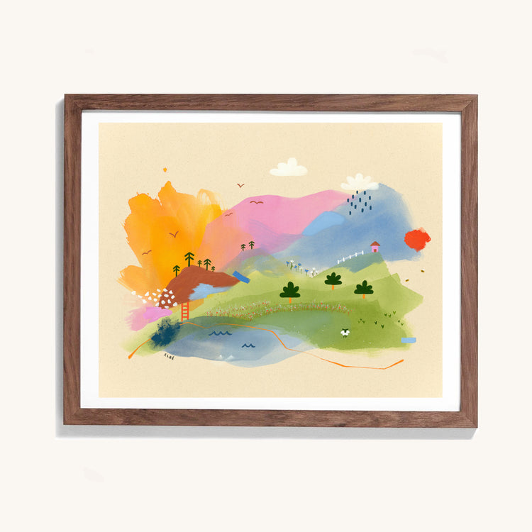 Affiche 'Collines et béatitude'