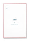 Cadre bois rose et plexiglas [24 x 36 po]