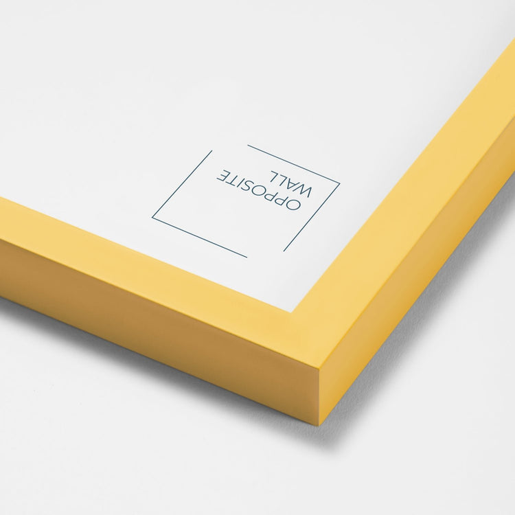 Yellow frame and plexiglass [8 x 10 in]