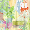 Rideau de douche 'Jardin' [tel quel]