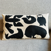 Black Quebec animal mosaic cushion 