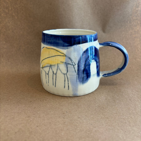 Grande tasse abstraite en céramique #64