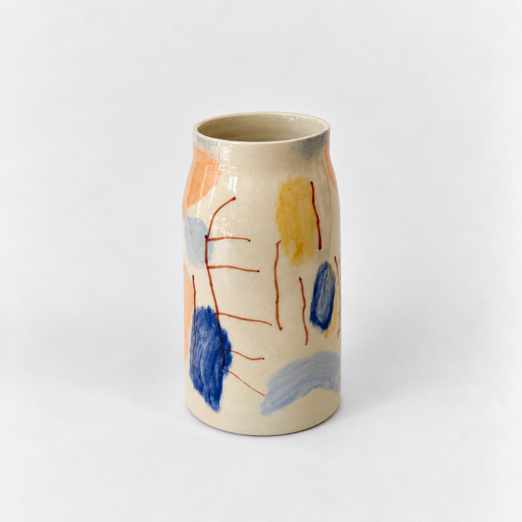 Vase en céramique traits