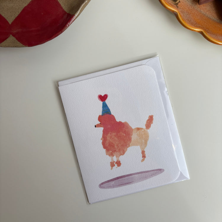 Carte de souhait Chien saut