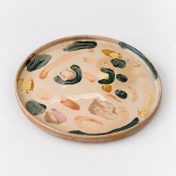 Grande assiette de présentation terre