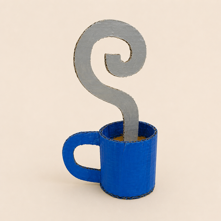 Sculpture en carton 'Café'