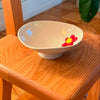 Flower ceramic fruit bowl