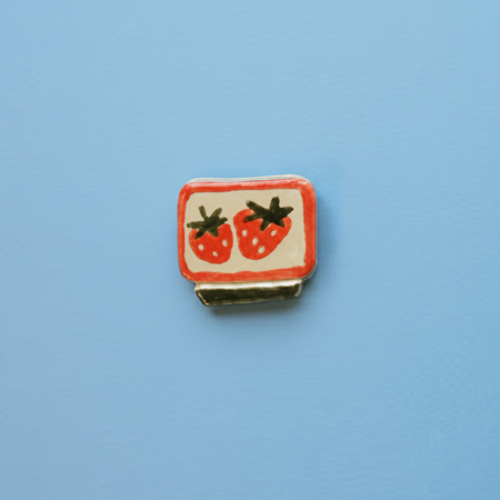 Pièce murale 'Confiture fraises (verte)'