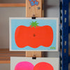 Affiche risographie 'Happy Tomate'