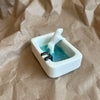 Sculpture 'Polar Bear in a Pool trinket dish'