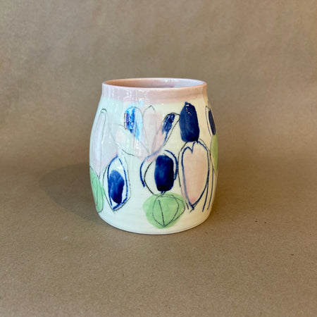 Large abstract ceramic mug no.143 