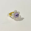 Flower face clay ring [varied colors] 