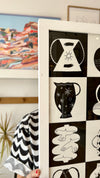 Affiche 'Black and White Pots' encadrée [tel quel]