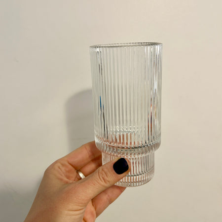 Clear Ripple Glass Vase [as is]