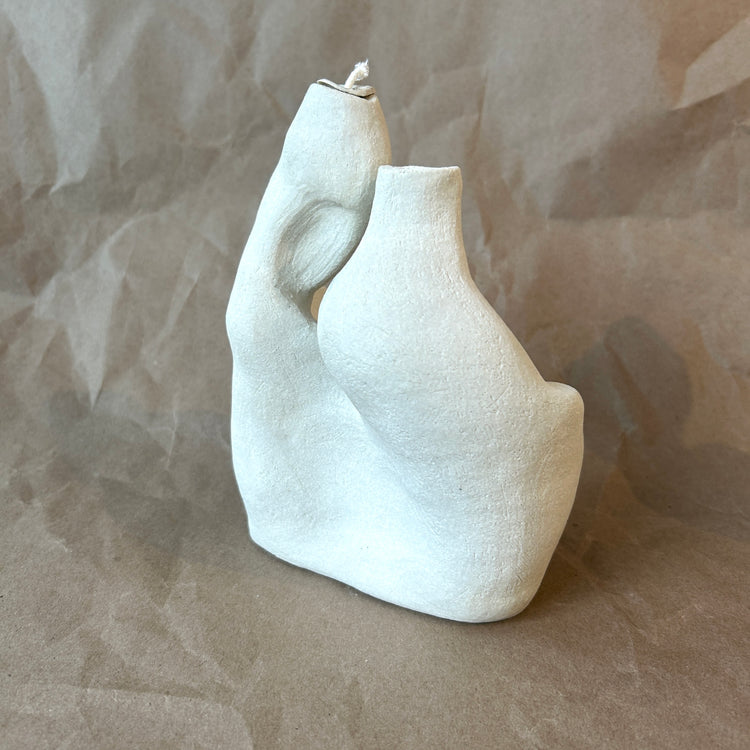 'Dune' sculptural vegetable oil lamp