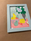 Affichette 'Happy Fruits' encadrée [tel quel]