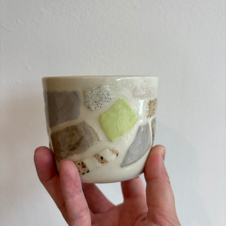 Tasse en céramique Terrazzo limette