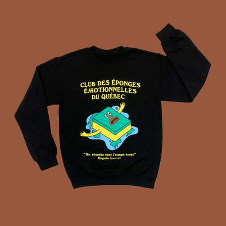 Unisex cotton sweatshirt Club of emotional sponges of Quebec [various sizes] 