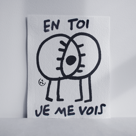 Petite oeuvre Buddy 'En toi je me vois'