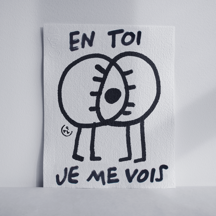 Petite oeuvre Buddy 'En toi je me vois'