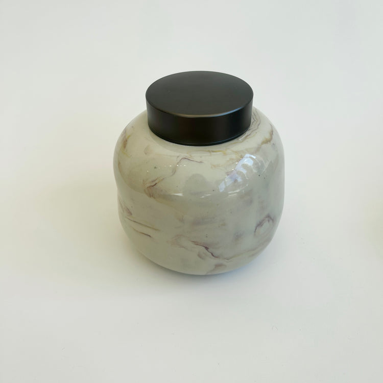 Boîte à thé marbrée en nerikomi [modèles variés]