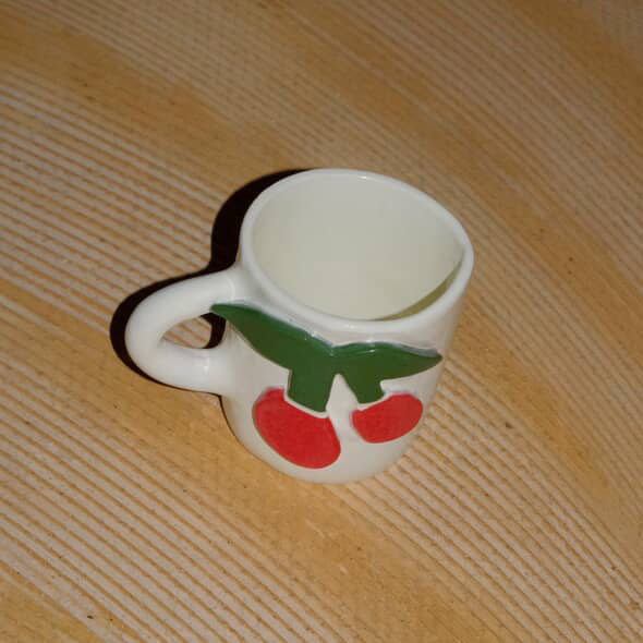 Cherry ceramic mug