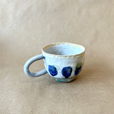 Large abstract ceramic mug no.143 
