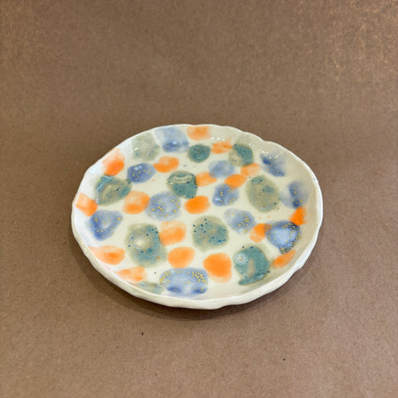 Small abstract ceramic plate #09