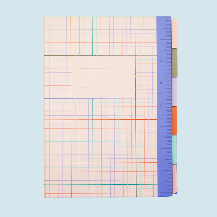 Divider notebook with ruler