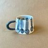 Large abstract ceramic mug no.143 