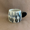 Abstract ceramic mug with full handle #18