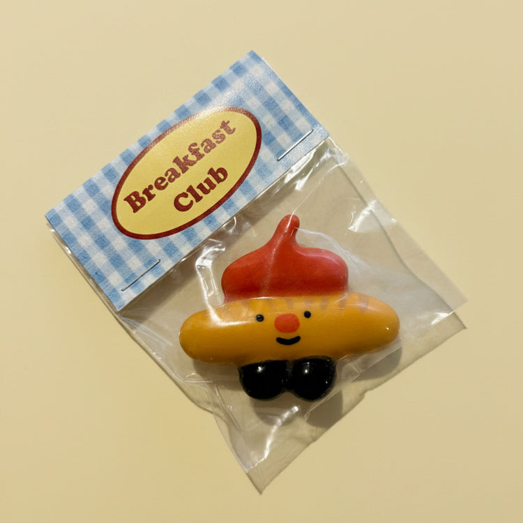 Aimant Breakfast Club Baguette béret rouge