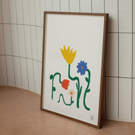 'Colorful Flowers' Poster