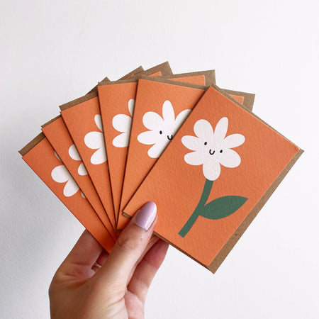 Mini carte de souhaits Fleur