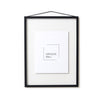 Black floating frame and plexiglass 12 x 16 in [as is]